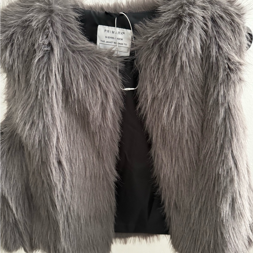 Primark Charcoal Faux Fur Gilet